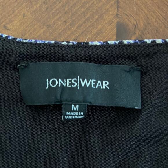 Jones Wear Purple & Black Snakeskin Print Knit Top Blouse Woman Size Medium - Picture 5 of 9